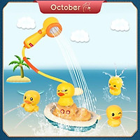 Baby Yellow Duck Bath Shower Đồ chơi Trẻ em Chơi điện tử Vịt con Vòi sen Phim hoạt hình Thuyền cướp biển Cậu bé phun nước