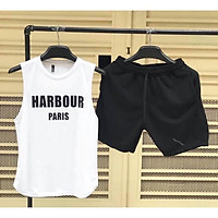 Đồ Bộ Mặc Nhà Dạo Phố FREE SHIP Áo Thun Ba Lỗ Nam In HARBOUR PARIS Siêu Đẹp, ĐỒ BỘ CHẤT LIỆU THUN LẠNH IN 3D USA, HARBOUR PARIS MẶC Ở NHÀ, DẠO PHỐ SIÊU CHẤT CHO MÙA HÈ, Bộ Đồ Thể Thao Ba Lỗ Nam , Dạo Phố, Đồ bộ nam, Bộ đồ Nam Thể Thao Sát Nách Phong Cách Năng Động, Đồ bộ nam tập gym, set quần áo thể thao nam nữ mặc nhà Unisex 3 lỗ phong cách Ulzzang in chữ HABOUR