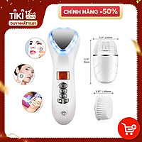 Búa Điện Di Massage Mặt Làm Đẹp Da Photon Nóng Và Lạnh Kết Hợp Rung Sonic Cải Thiện Lỗ Chân Lông Hiệu Quả Kèm Máy Rửa Mặt Tẩy Trang Mini Tiện Lợi 3 Trong 1