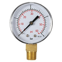 Áp Kế NPT Dùng Đo Áp Suất Thủy Lực Bể Bơi (1/4" 50mm)