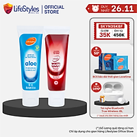 Combo Gel Bôi Trơn Tinh Chất Lô Hội LifeStyles Aloe 50ml + Gel Bôi Trơn LifeStyles Warm Lovin' Tăng Cảm Gíac Ấm Nóng 50m