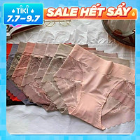 Quần Lót Nữ, Bộ 5 Quần Lót Nữ Cạp Cao Giảm Eo, Quần Lót Nữ Kháng Khuẩn, Quần Lót Nữ Phối Ren Cao Cấp Mềm Mịn Thương Hiệu Baw Mã QLN0303