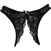 Quần Lọt Khe Xẻ Đáy Nữ Ren SEXY Free Size - Màu đen