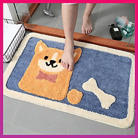 THẢM CHÙI CHÂN CÚN CON 45X65CM CAO CẤP THẢM NHÀ TẮM, THẢM PHÒNG KHÁCH, THẢM CỬA RA VÀO...T001