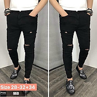 Quần jean nam chất jean co giãn mà đen trơn phong cách lịch lãm