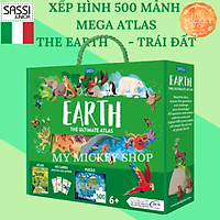 Bộ trò chơi xếp hình 500 mảnh chủ đề TRÁI ĐẤT - The EARTH chính hãng Sassi Ý