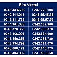 Sim số đẹp Viettel - Số dễ nhớ, thần tài, số cặp - Chọn Số Theo List DS01 - Đăng ký đúng chủ