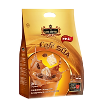 Cà Phê Sữa Hòa Tan 3IN1 KING COFFEE - Túi 50 gói x 24g + Tặng Bao lì xì KING COFFEE