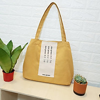 Túi tote vải canvas eco green hàn quốc- vàng
