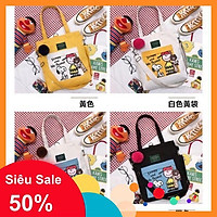 Túi Tote Vải Canvas In Hình Đáng Yêu