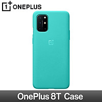 Newest Original OnePlus 8T Phone Case Sandstone Bumper Case Protective Cover Simple Design Black/Cyan