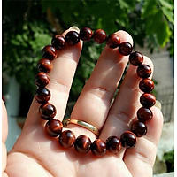 Vòng tay Đá phong thủy Mắt hổ đỏ cho Tuổi Tuất 8ly MAN4