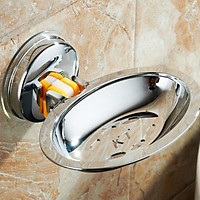 Strong Metal Suction Wall Soap Holder Dish Basket Tray Bathroom Shower Soap Cup