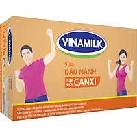 Thùng 48 Hộp Sữa Đậu Nành Vinamilk Gấp Đôi Canxi Có Đường (200ml)