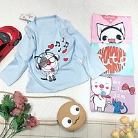 Áo thun cotton dài tay cho bé trai và bé gái từ 8kg đến 16kg