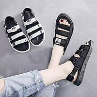 Sandal Nam Nữ 3 Quai Ngang Chữ Đế Dẻo