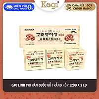 Thực Phẩm Chức Năng Cao Linh Chi Núi Hàn Quốc Hộp Gỗ Trắng Korean Sang - Rok Food (120g x 3 Hủ)