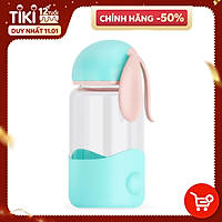 Combo 2 Bình Nước Thuỷ Tinh Vỏ Bọc Silicon Huỳnh Tân - Nắp Thỏ Con Dễ Thương - phù hợp cho các loại thức uống, nước detox, nước ép, trà sữa… hoặc các loại thực phẩm khác.
