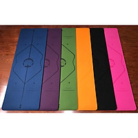 Bộ Thảm Tập Yoga Định Tuyến 8mm 1 lớp TPE + Kèm túi và dây buộc thảm
