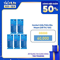 Combo 5 Giấy Thấm Dầu Mayan (100 Tờ / Gói)