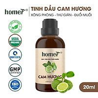 Tinh dầu thiên nhiên Cam Hương Homer - Dung tích 20ml / 100ml - Đạt chuẩn kiểm định cao cấp - An toàn cho sức khỏe - Đa công dụng