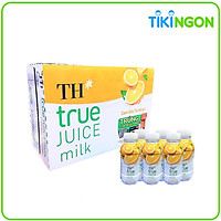 Thùng 24 Chai Nước Uống Sữa Trái Cây TH True Juice Milk Cam Tự Nhiên