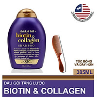 Dầu Gội OGX Biotin & Collagen Think Full 385ml + LƯỢC