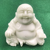 Tượng Phật Di Lặc Ngồi Non Nước DSF-HS65 Bằng Đá Cẩm Thạch Tự Nhiên Nguyên Khối - mang lại May Mắn, Tài Lộc - nhỏ gọn, để bàn, đặt ở ô tô, trang trí phòng làm việc - Hàng đá mỹ nghệ truyền thống
