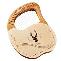Cega 21 Metal Strings Lyre Harp Box Lyre Harp Spruce Topboard Mahogany Backboard String Instrument with Tuning Wrench