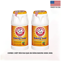 Combo 2 chai Baking Soda rửa rau củ quả Arm & Hammer Mỹ 340gr