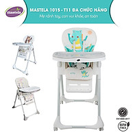 Ghế ngồi ăn dặm điều chỉnh độ cao, điều chỉnh ngả lưng có bánh xe Mastela 1015 cho bé 6 tháng đến 5 tuổi chuẩn ASTM Mỹ - tặng áo yếm ăn dặm chống nước