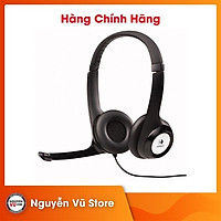 Tai nghe có dây Logitech H390 - Mic giảm ồn, màn loa to rõ, điều khiển trên dây, quai đeo và chụp tai có đệm, kết nối USB-A - Hàng chính hãng
