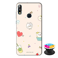 Ốp lưng điện thoại Asus Zenfone Max Pro M2 hình Mèo Con tặng kèm giá đỡ điện thoại iCase xinh xắn - Hàng chính hãng