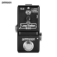 ammoon Loop Station Mini Guitar Looper Effect Pedal 10 Minutes Recording Time 3 Working Modes True Bypass Full Metal