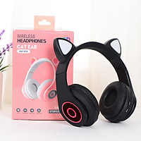 Tai nghe chụp tai Bluetooth B39 - Tích hợp đèn LED rực rỡ - Phiên bản tai mèo siêu cute