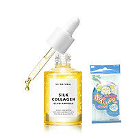 Serum Collagen Dưỡng Ẩm, Phục Hồi Da, Chống Lão Hoá So'Natural Silk Collagen Glow Ampoule 30ml + Tặng kèm 1 túi lưới rửa mặt tạo bọt