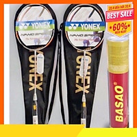 Bộ 2 vợt cầu lông yonex kèm 1 hộp cầu ba sao và túi đựng vợt siêu rẻ