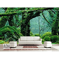Tranh dán tường rừng rậm và cây cổ thụ ADH190917-17