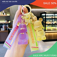 Móc khóa gấu đáng yêu, gắn chìa khóa xe máy, xe đạp, treo cặp sách, balo, quà tặng sinh nhật kim loại chắc chắn, bền đẹp