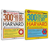 Combo 2 Cuốn 300 Câu Đố và 300 Trò Chơi Tư Duy Của Sinh Viên Trường Đại Học Harvard