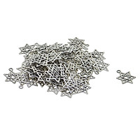 50 Pieces Tibetan Silver Solomon's Seal Hexagram Jewelry Making Charms Pendant for DIY Vintage Necklace Bracelet Earring Accessories, 21x16mm