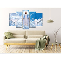 Tranh Nghệ Thuật - Tranh Treo Tường Đức Mẹ Maria 9 (Bộ 5 tấm)