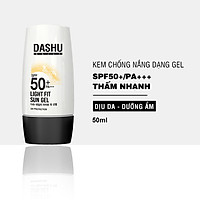 Kem chống nắng dạng Gel DASHU Daily Light Fit Sun Gel SPF50+ PA+++ 50ml Bảo vệ toàn diện Thấm nhanh không nhờn rít JN-KCN01