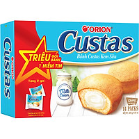 Bánh Custas Kem sữa (Milk) hộp 14 gói (329g) - Hộp 12 gói tặng thêm 2 gói