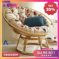 GHẾ MÂY PAPASAN KÈM VẢI BỐ CAO CẤP" CAM KẾT MÂY 100%", thư giãn đọc sách