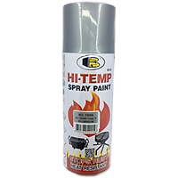 Bình phun sơn xịt chống cháy, chịu nhiệt độ cao đến 600oC Bosny Hi-Temp Spray Paint màu bạc 1500 / đen mờ 1200 để sơn pô xe máy, xe ô tô, bếp ga, ống khói, vỉ nướng,... - Sản phẩm thương hiệu Thái Lan