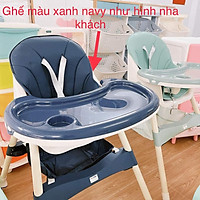 Ghế ăn dặm 2 nấc điều chỉnh, mặt bàn và đệm ghế có thể tháo rời, có đai an toàn cho bé