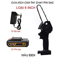 Máy cưa xích nhỏ gọn cầm tay dùng pin sạc 42Vmax, lưỡi cưa lớn 6 inch