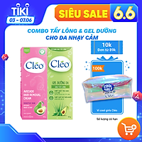 Combo kem tẩy lông chiết xuất bơ Cleo đa vùng dành cho da nhạy cảm 50g và Gel dịu da chiết xuất trà xanh Cleo giúp chậm mọc lông 50g, an toàn, không đau và đạt hiệu quả nhanh chóng