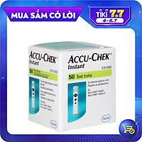 Combo 50/100 que và 50 kim dẹt thử đường huyết Accu-Chek Instant, NK chính ngạch, tem niêm phong